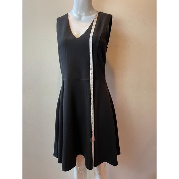 Miami Womens Skater Punk Dress DA6859IMK Open Back Embroidered Floral Black SZ L - Picture 3 of 8